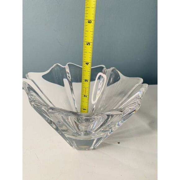 Orrefors Orion Crystal Bowl 7” Wide Signed Lars Hellsten LH 464213 Sweden - Picture 15 of 16